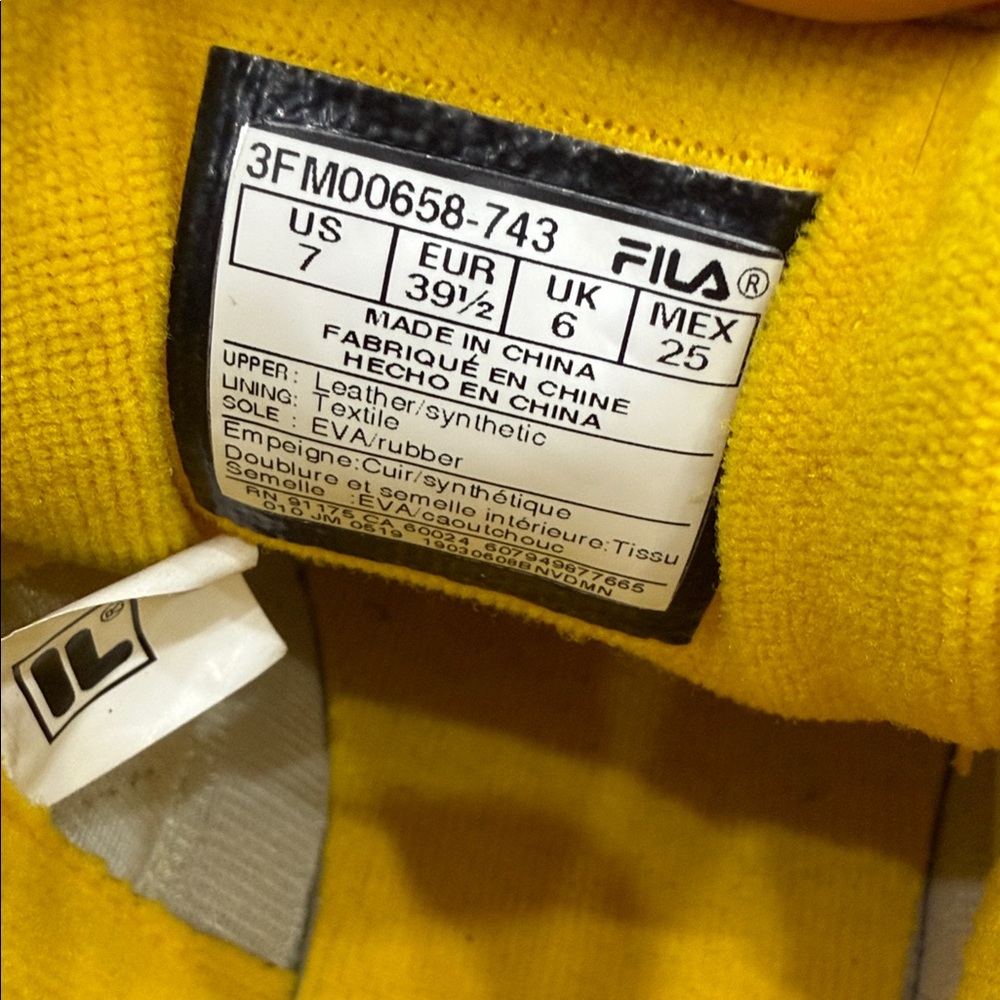 Fila Vibrant Yellow Athletic Shoes - Picture 5 of 12